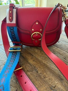 Coach Beat Saddle Bag Candy Apple Red NWT